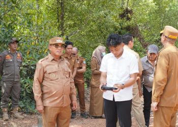 Bupati Kotabaru Tinjau Pembangunan Jalan Menuju Pelabuhan Sebelimbingan